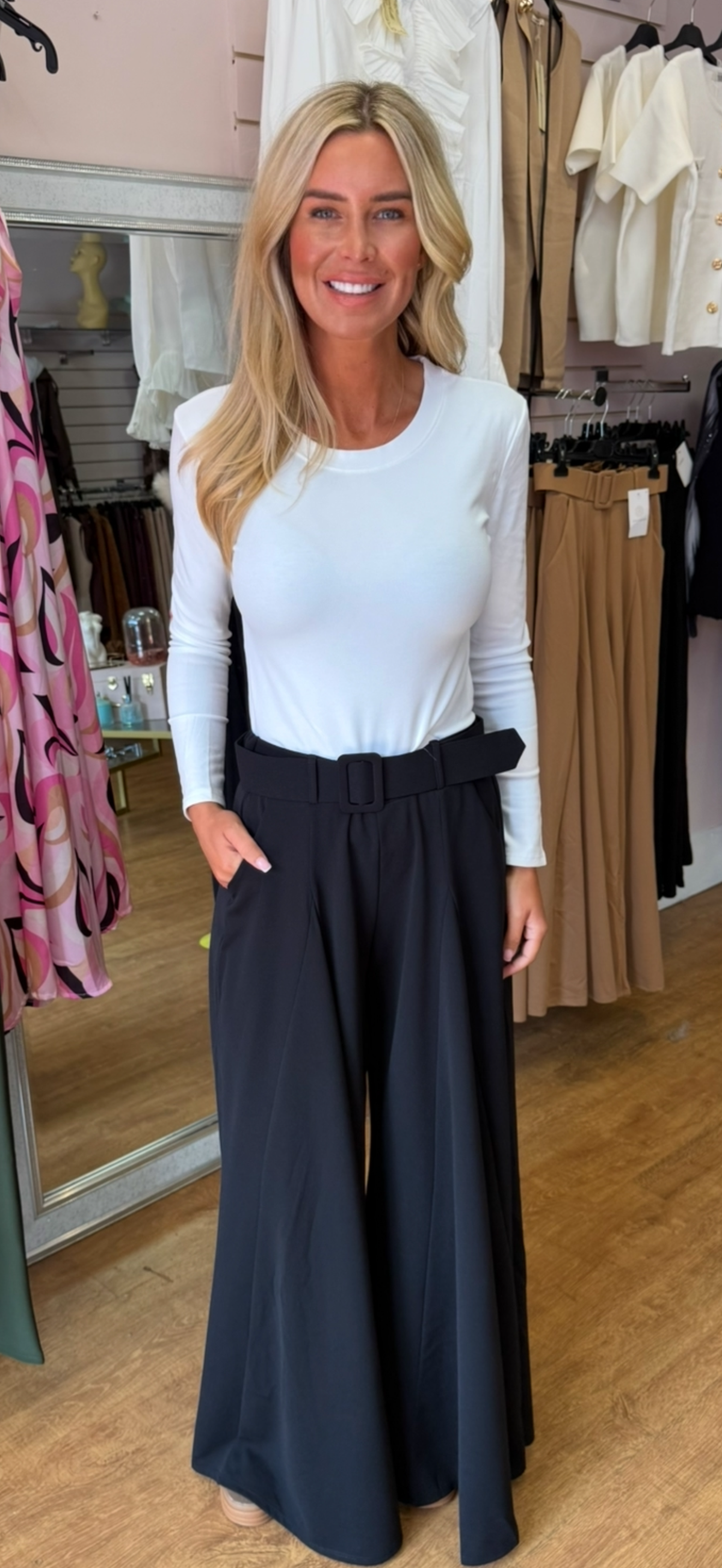 PALAZZO TROUSERS black