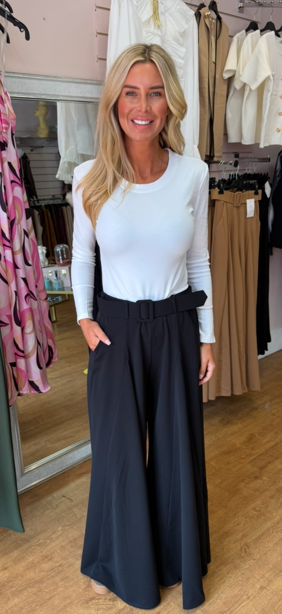 PALAZZO TROUSERS black