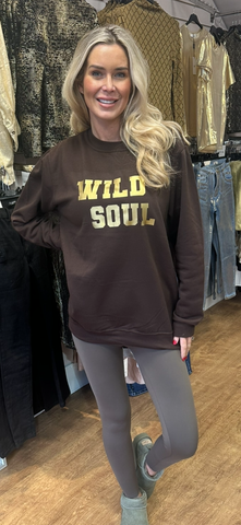 Wild soul sweatshirt brown