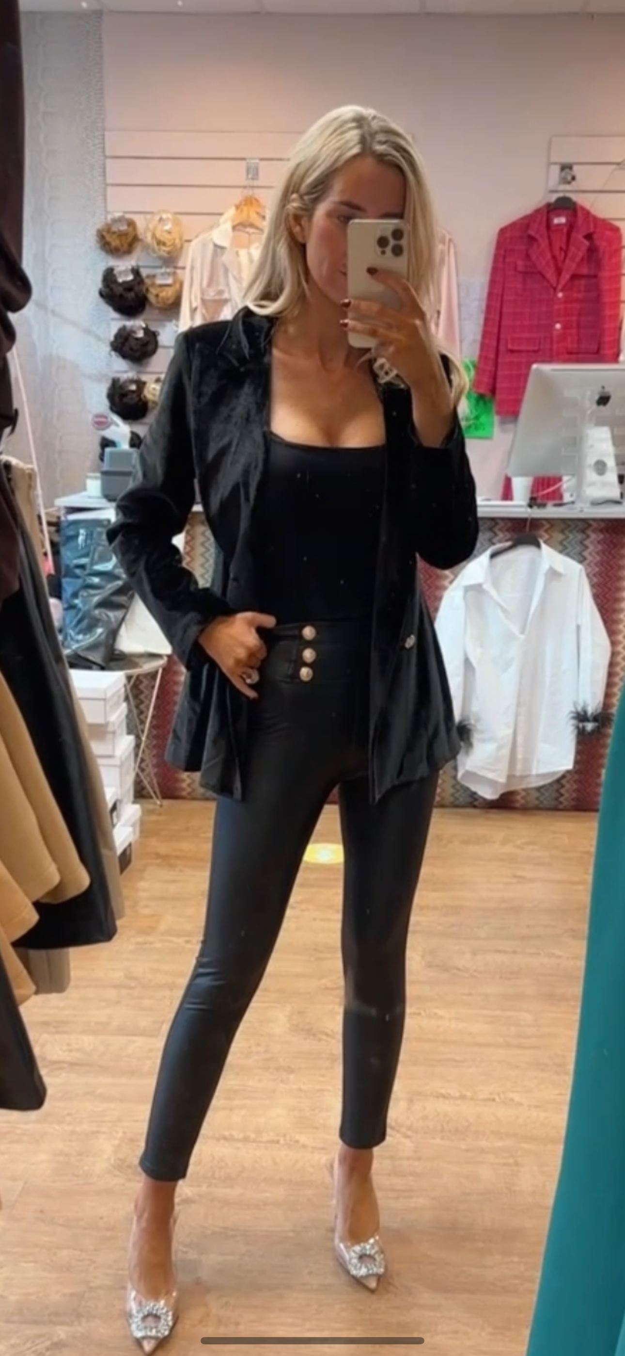 Gold studded legging