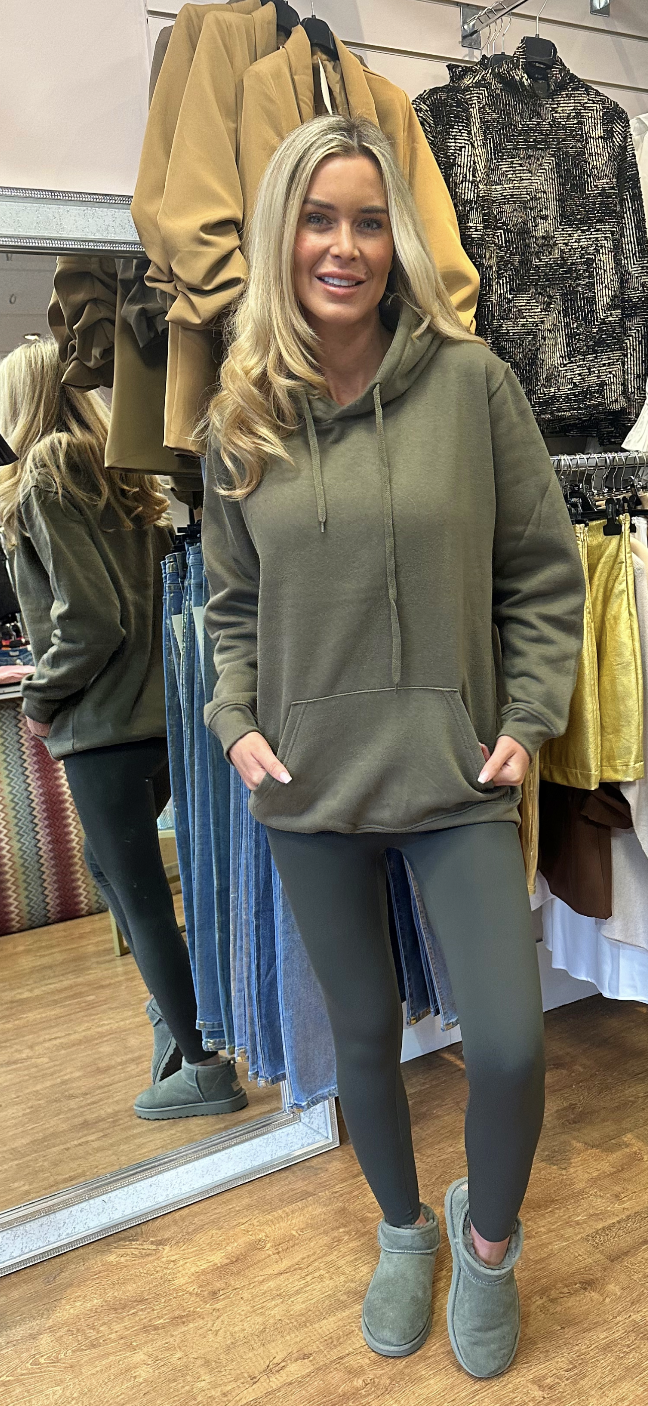 Army khaki green hoodie