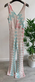 Lila jumpsuit teal / pink