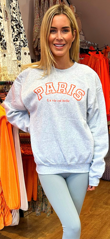 PARIS sweater orange/grey
