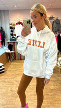 LOVE white/tan hoodie