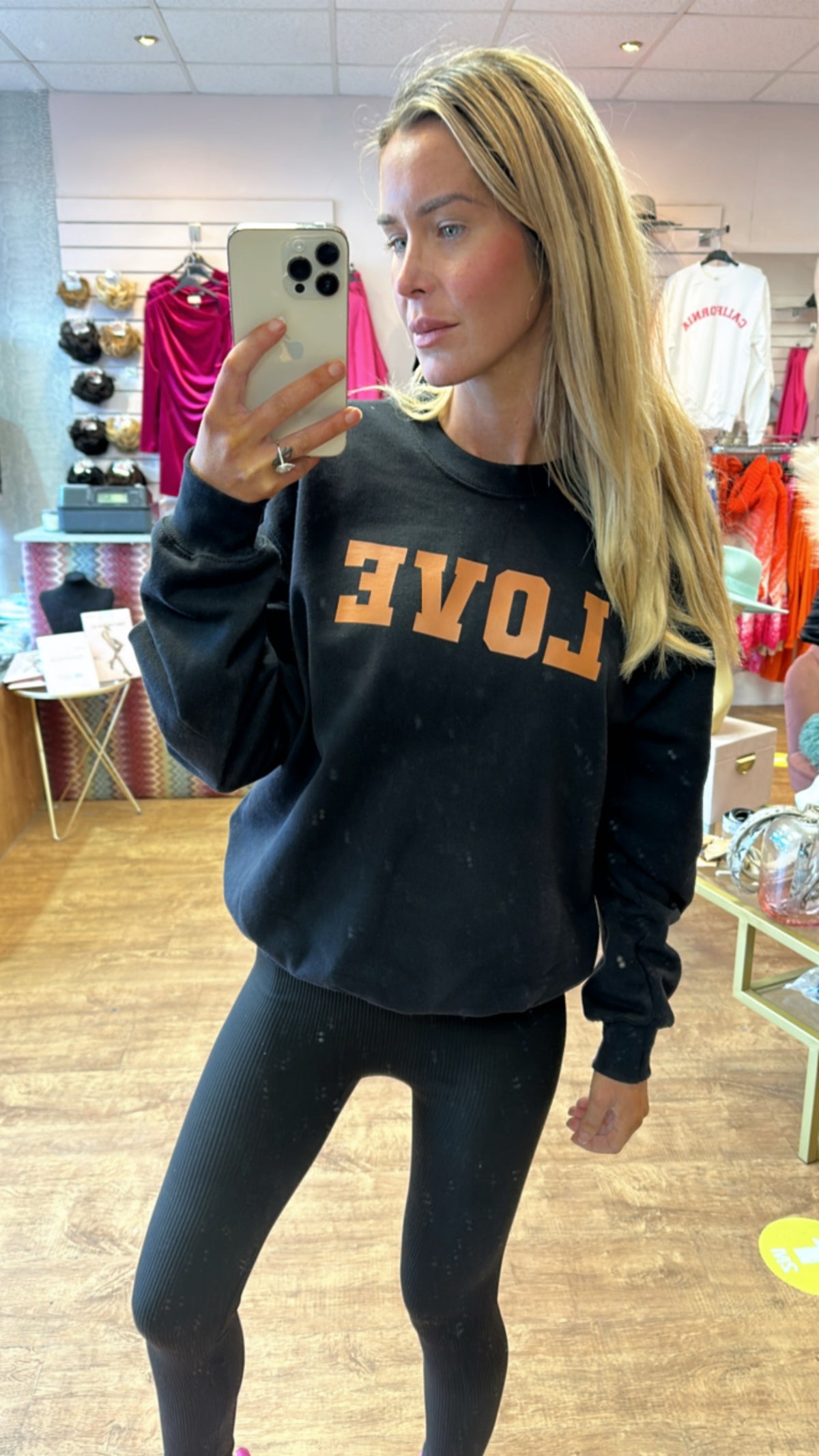 LOVE black/ brown sweatshirt