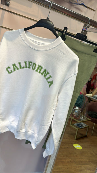 California sweater green/white