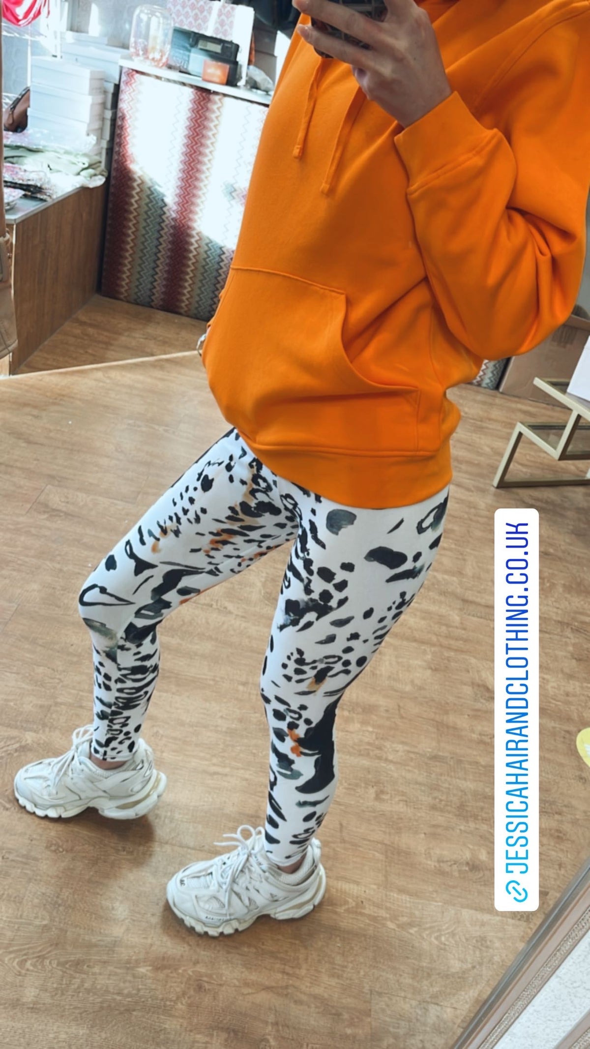 orange hoodie oversized
