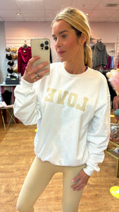 LOVE white/beige sweatshirt